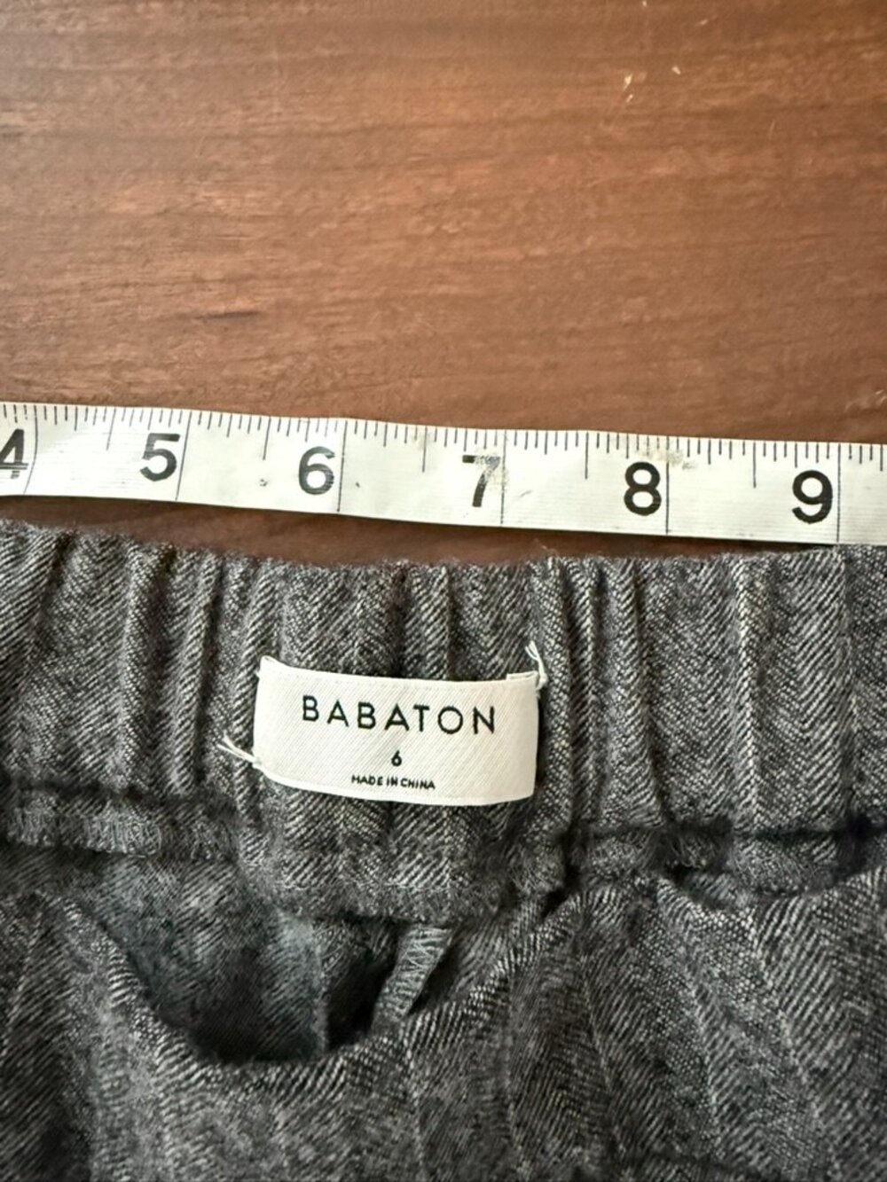 $198 Retail Babaton Atelier Wool Cashmere Pinstripe Crop Pants Size 6 - Picture 3 of 10